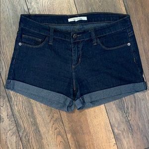 Dark denim jean shorts